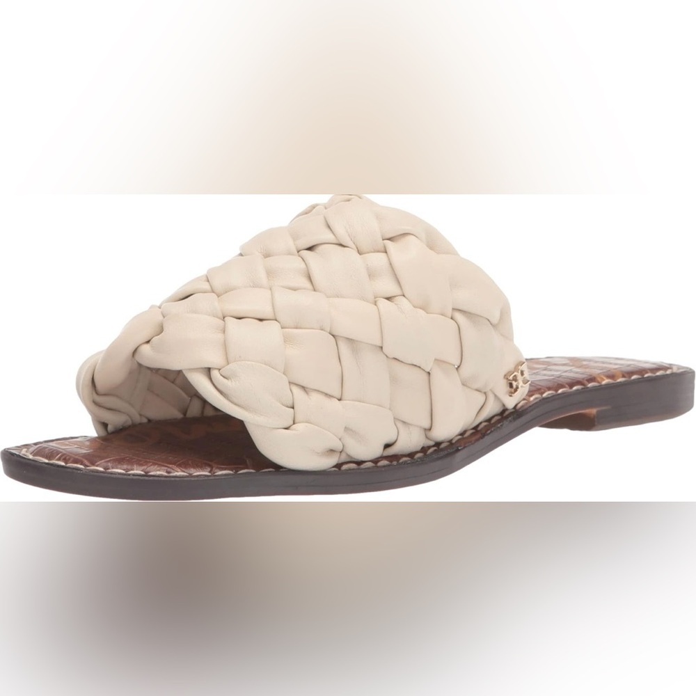 Sam Edelman  casual braiding cream Woven Slide Sandals size 7.4 - Picture 6 of 16